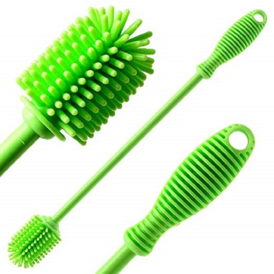 Silicone Bottle Cleaning Brush with Long Handle, 12.5